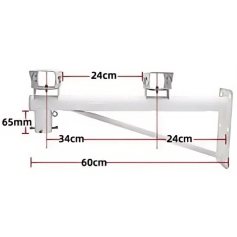 BRACKET-COMBO-WALL bullet & dome combo wall mount bracket (white) - RainboParts