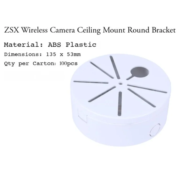 BRACKET-DISK slim round ceiling mount bracket (138x28mm, white) - RainboParts