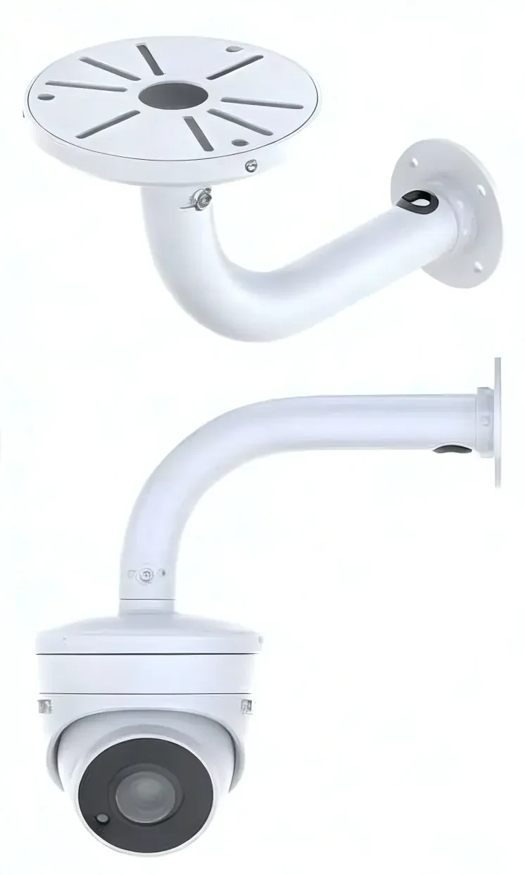 BRACKET-DOME-L-AL aluminum alloy type l dome camera wall mount (white) for mounting brackets - RainboParts