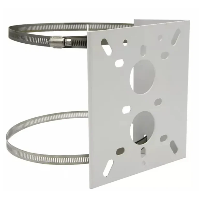 BRACKET-POLE-M medium pole mount bracket with 2 stainless steel clamps (white) - RainboParts