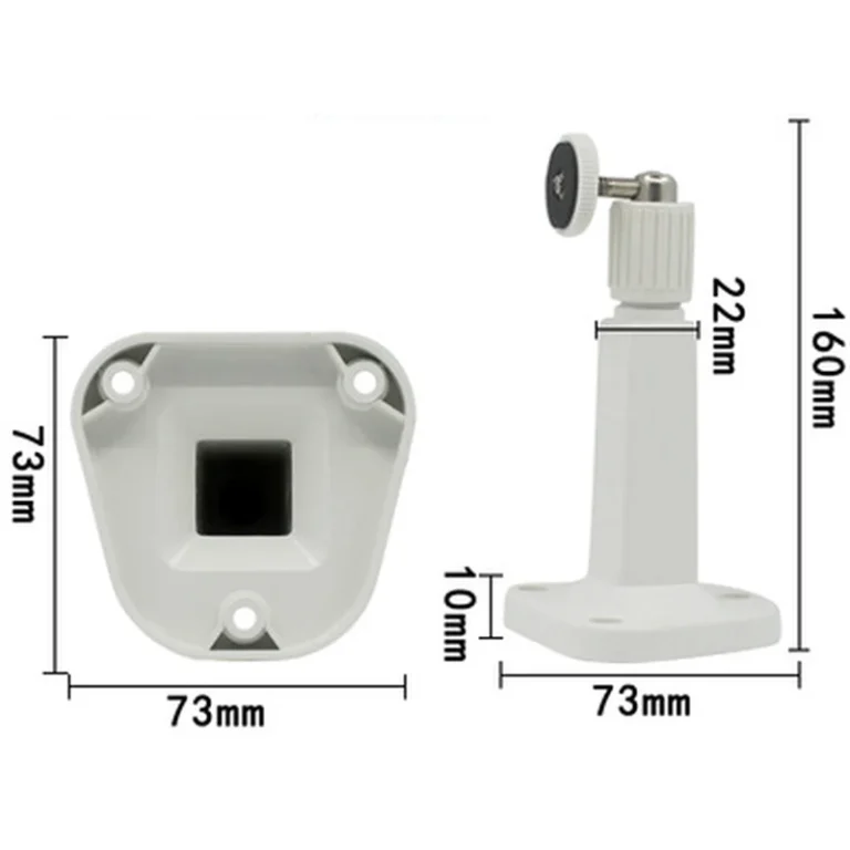 BRACKET-SQR-S small square adjustable camera bracket (70x75mm, 160mm, white) - RainboParts