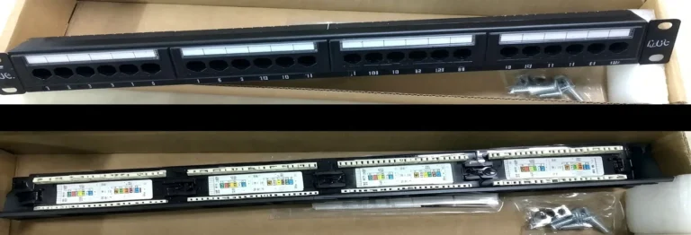 Cat5-Patch-Panel-24P cat5e 24-port utp patch panel with cable management for cctv connectors - RainboParts