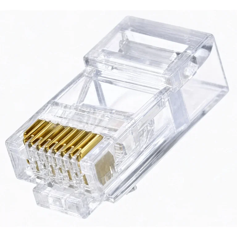 RJ45-1U-Cat5 rj45 cat5 connector (1u gold plated) for cctv connectors - RainboParts