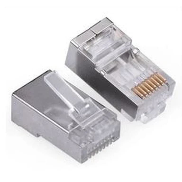 RJ45-1U-Cat6S shielded rj45 cat6 connector (1u gold) for cctv connectors - RainboParts