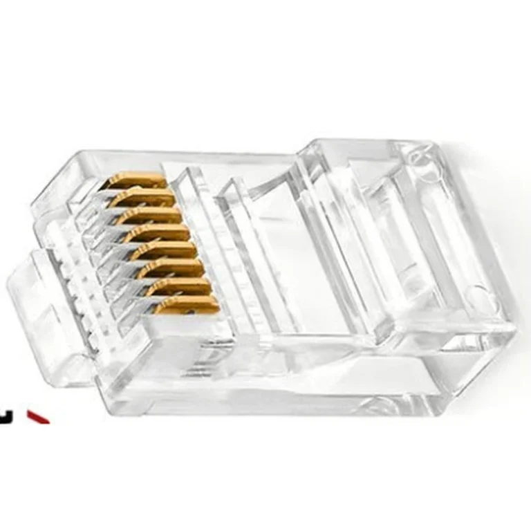 RJ45-3U-Cat5 rj45 cat5 connector (3u gold plated) for cctv connectors - RainboParts