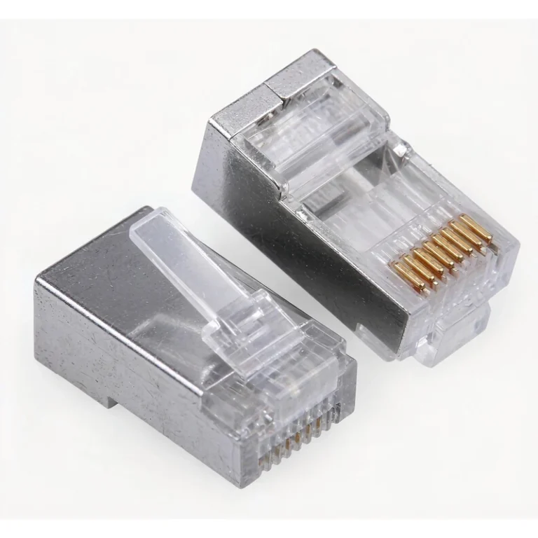 RJ45-3U-Cat5S shielded rj45 cat5 connector (3u gold) for cctv connectors - RainboParts