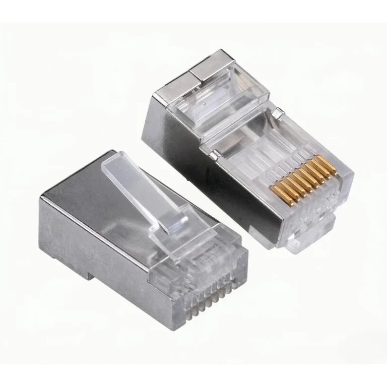RJ45-3U-Cat6S shielded rj45 cat6 connector (3u gold) for cctv connectors - RainboParts