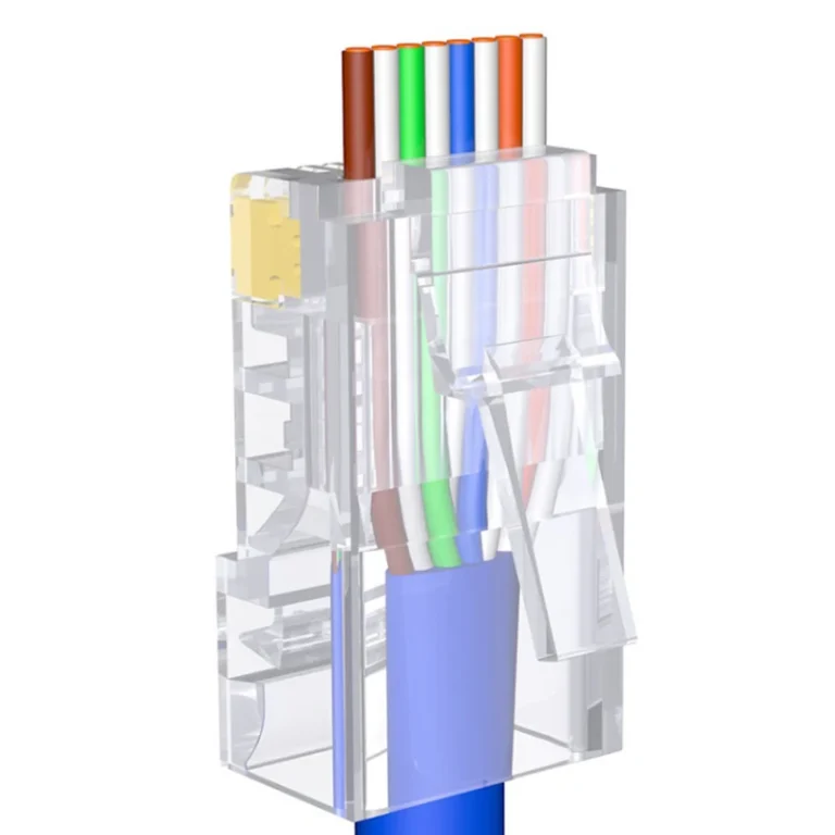 RJ45-TH-Cat6 rj45 cat6 through-hole connector for cctv connectors - RainboParts