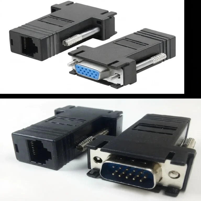 VGA-to-Ethernet vga male to rj45 female adapter for cctv connectors - RainboParts